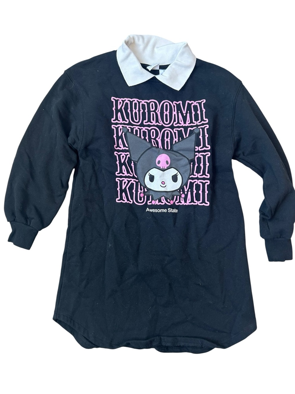 ZARA Kuromi Collared Sweatshirt Dress Size 10 Big Girls